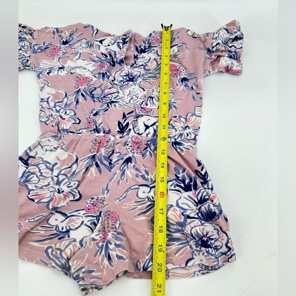 Lilly Pulitzer Girl Purple Floral Kallima Romper Size Medium 6-7 - Picture 5 of 8